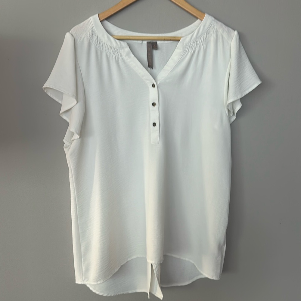 Brina & Em Hilary Flutter Sleeve Top